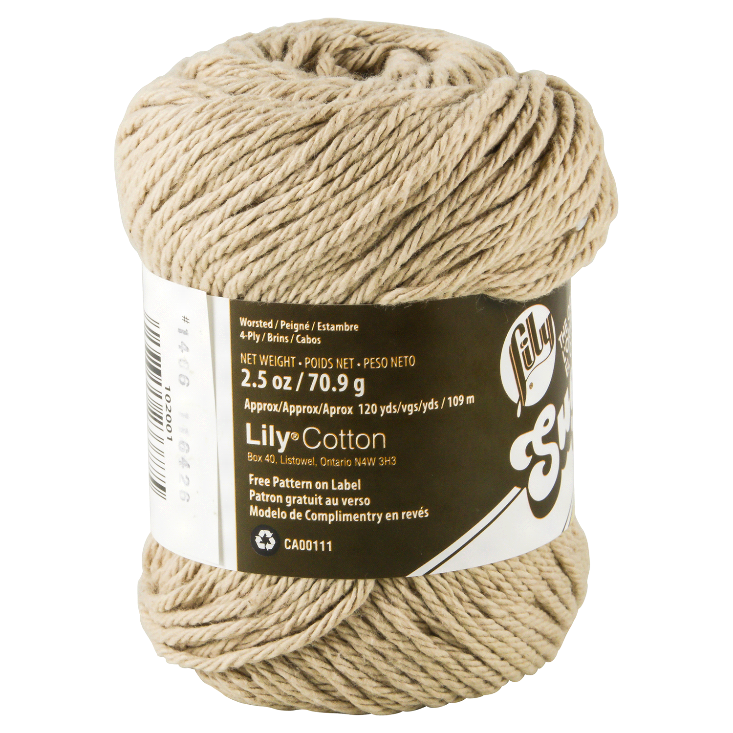 slide 2 of 3, Lily Sugar'N Cream Yarn - Jute, 1 ct