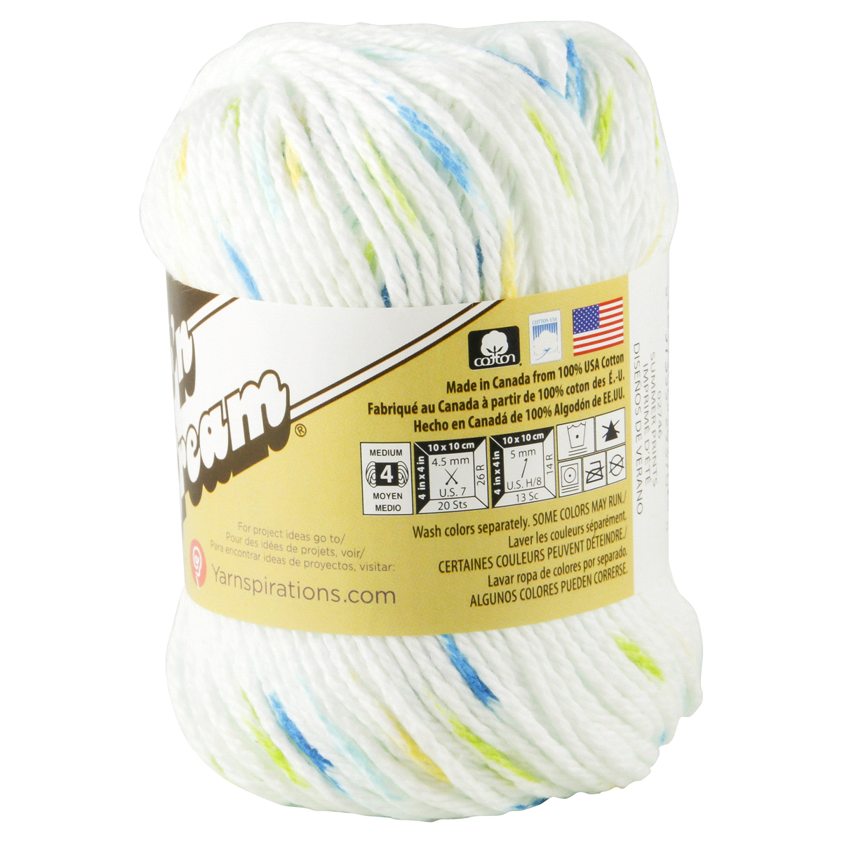 slide 2 of 3, Lily Sugar 'n Cream Yarn - Summer Prints Ombre, 1 ct