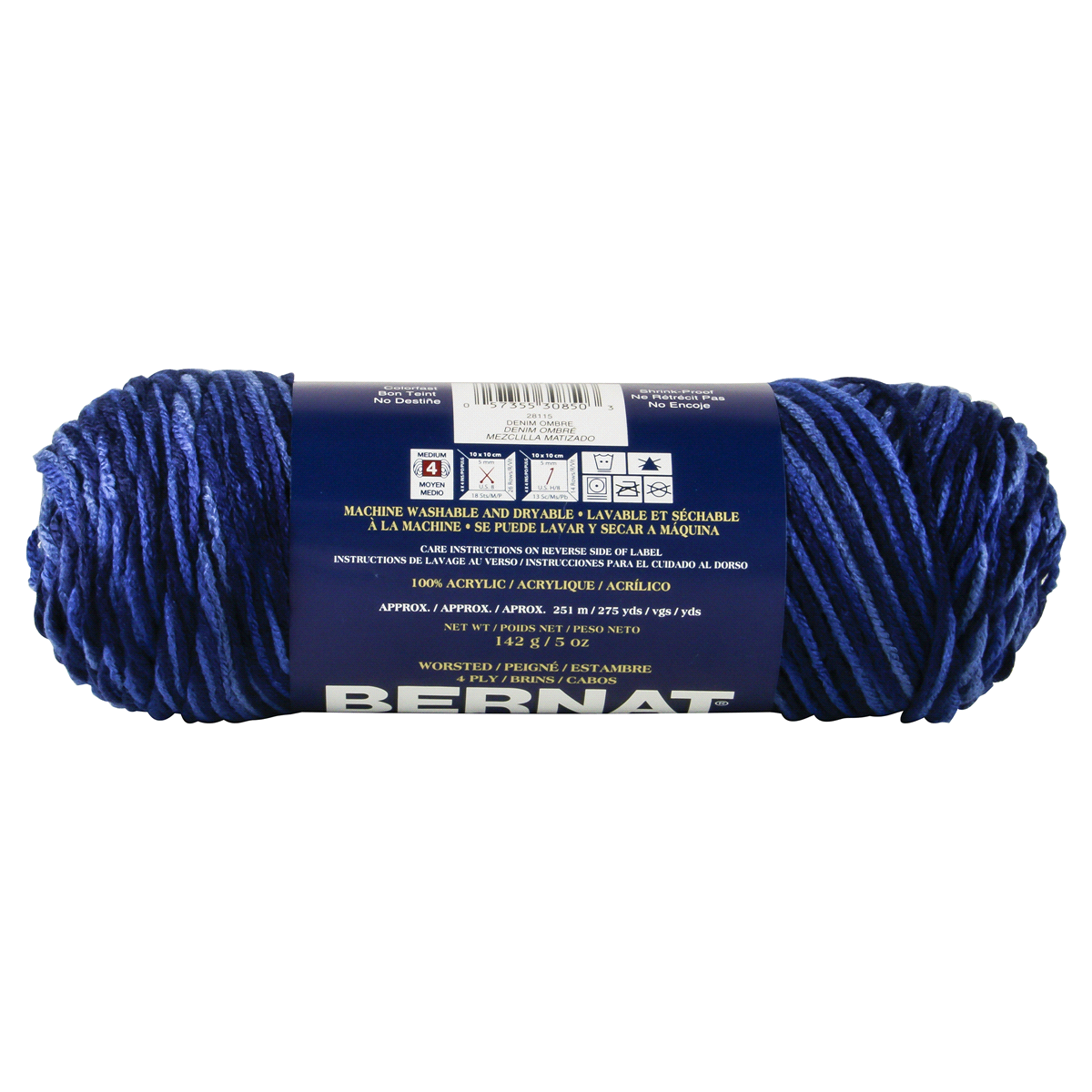 slide 3 of 3, Bernat Super Value Yarn - Denim Ombre, 1 ct