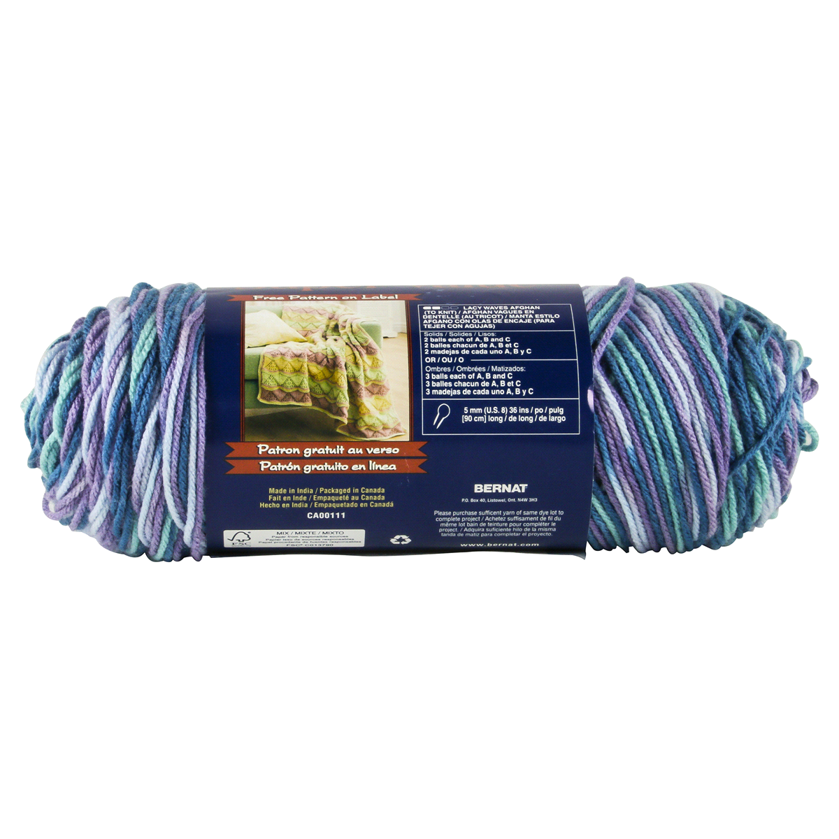 slide 3 of 3, Bernat Super Value Yarn - Luxury Ombre, 1 ct