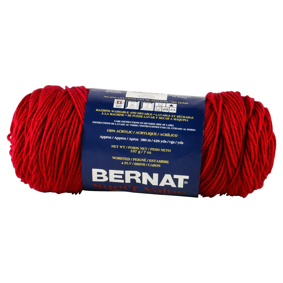 slide 4 of 4, Bernat Super Value Yarn - Cherry Red, 1 ct