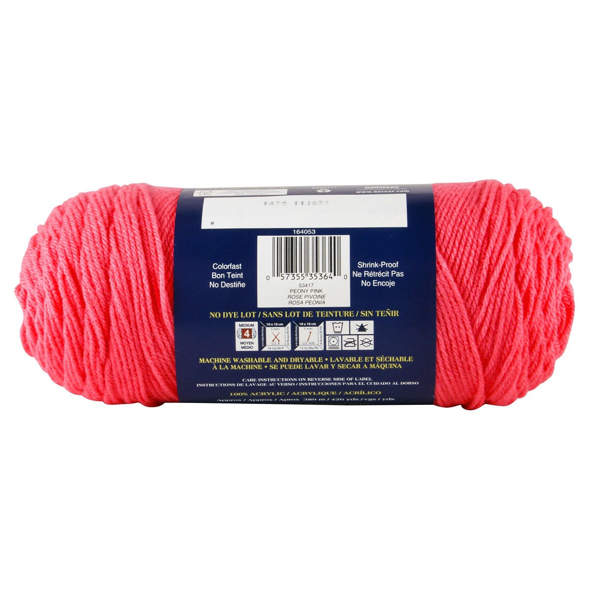 slide 3 of 3, Bernat Super Value Yarn - Peony Pink, 1 ct