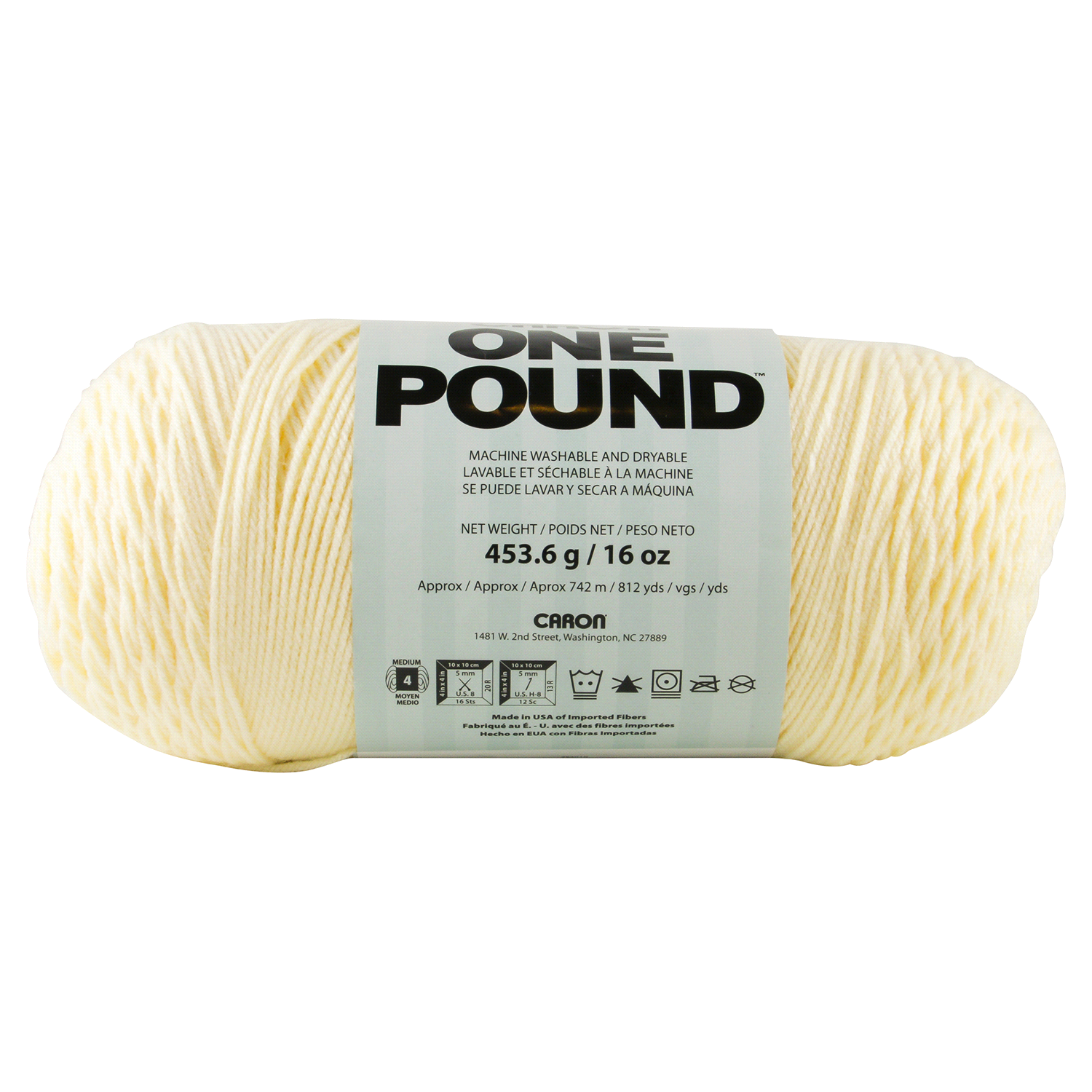 slide 2 of 3, Caron One Pound Yarn, Cream, 1 ct