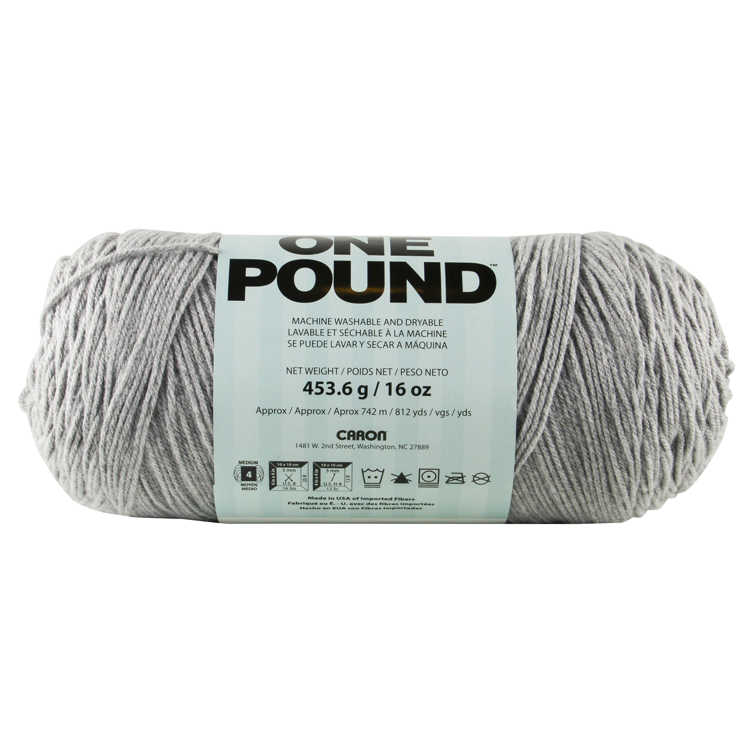 slide 2 of 3, Caron One Pound Yarn, Soft Grey Mix, 16 oz