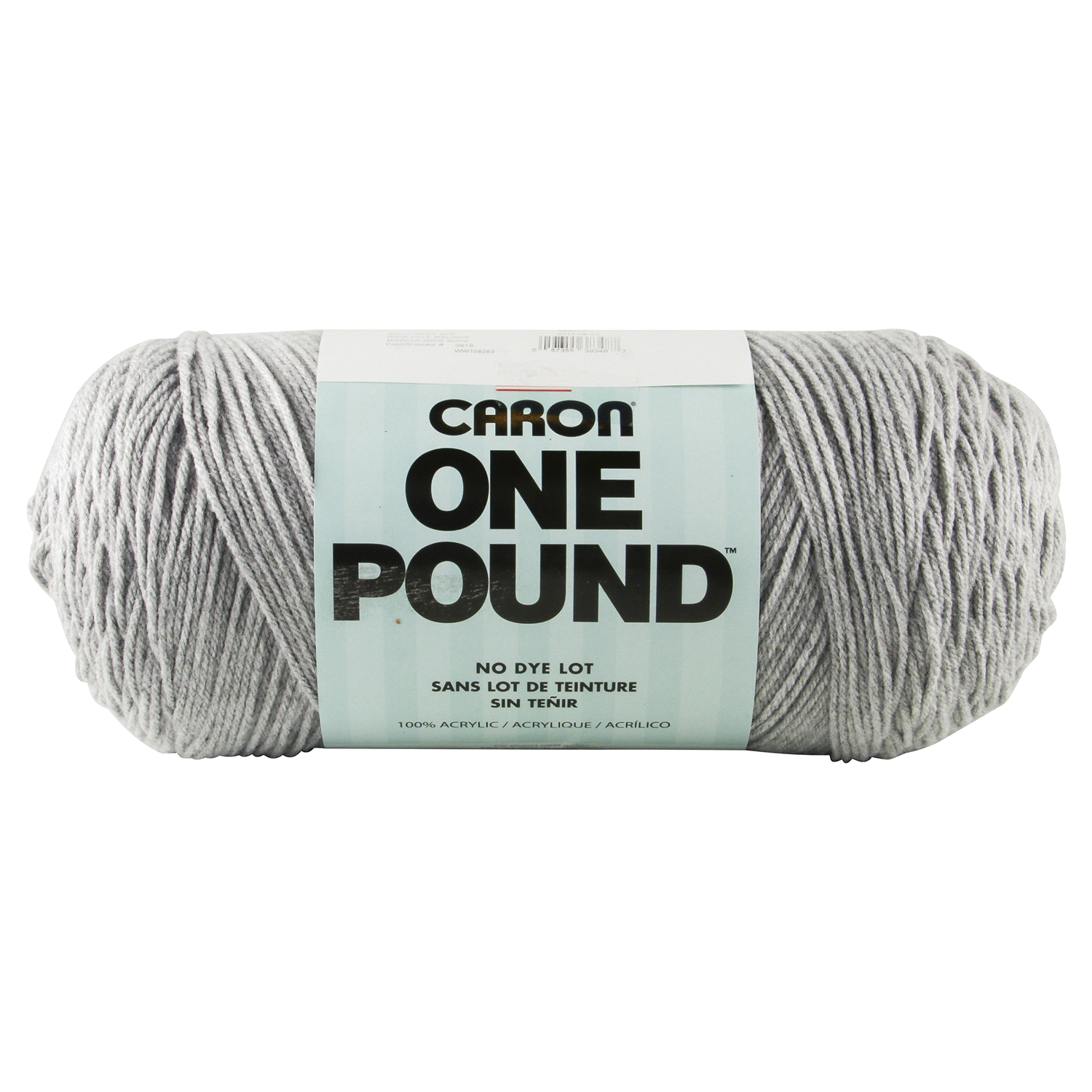 slide 3 of 3, Caron One Pound Yarn, Soft Grey Mix, 16 oz