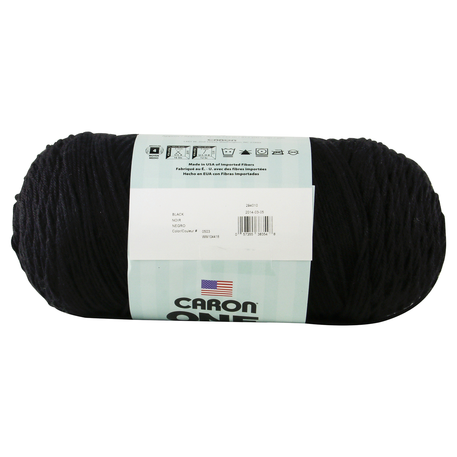 slide 2 of 3, Caron One Pound Yarn, Black, 1 ct