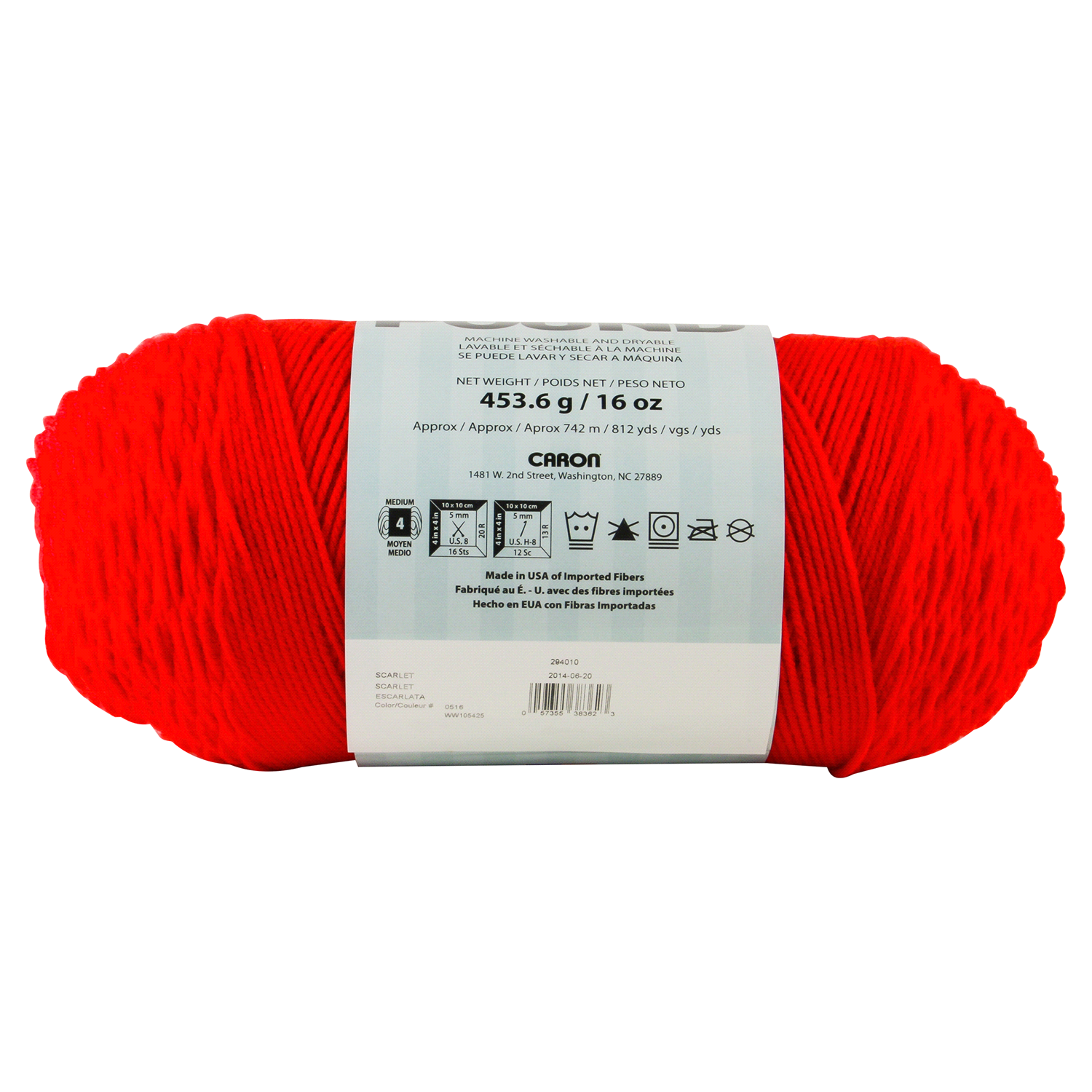 slide 2 of 3, Caron One Pound Yarn, Scarlet, 1 ct