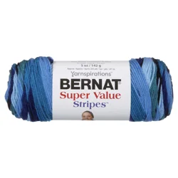 Bernat Super Value Stripes Yarn, Oceana Stripes