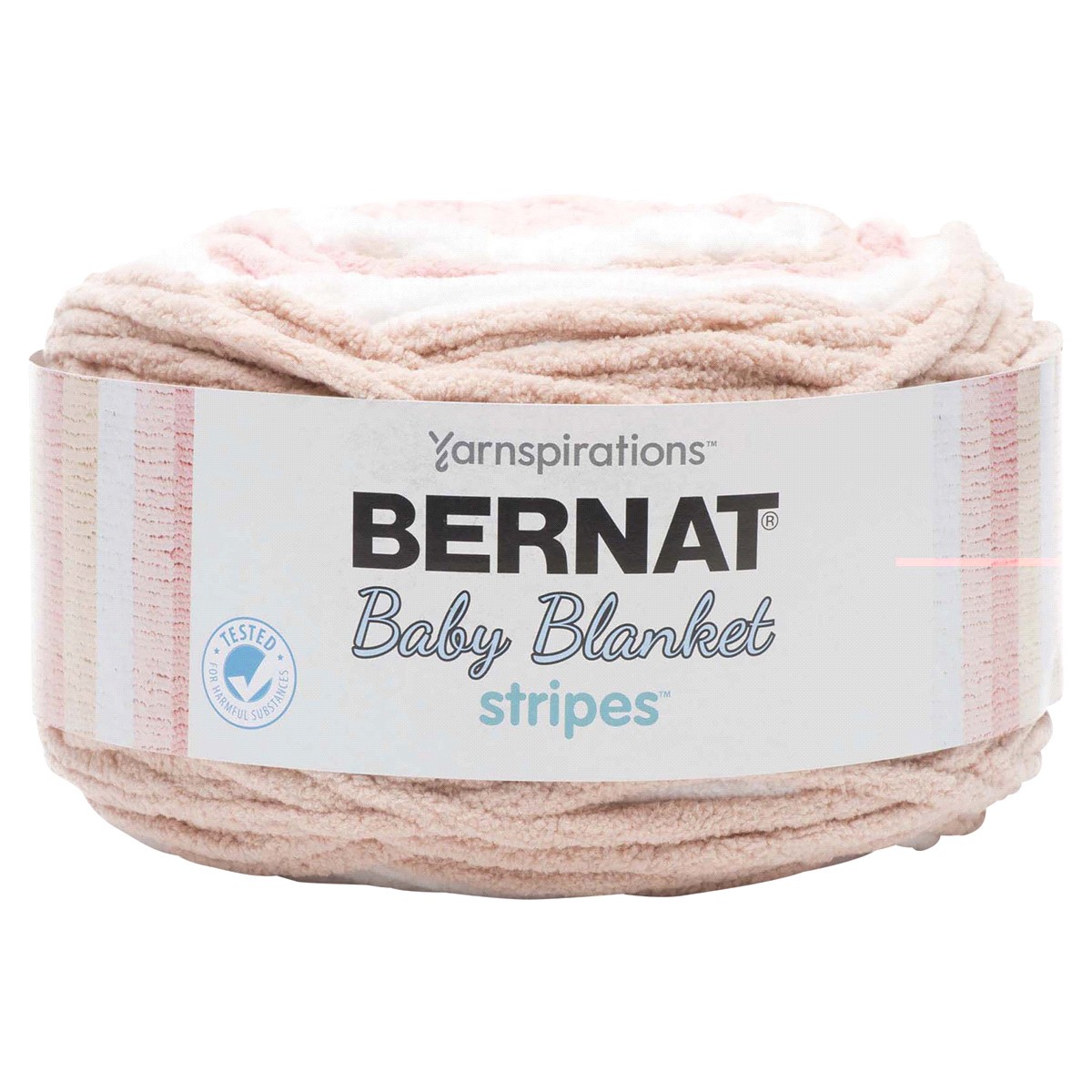 slide 1 of 1, Bernat Baby Blanket Stripes Yarn, Coral Bells, 220 yds, 10.5 oz