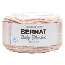 Bernat Baby Blanket Stripes Yarn, Coral Bells, 220 yds