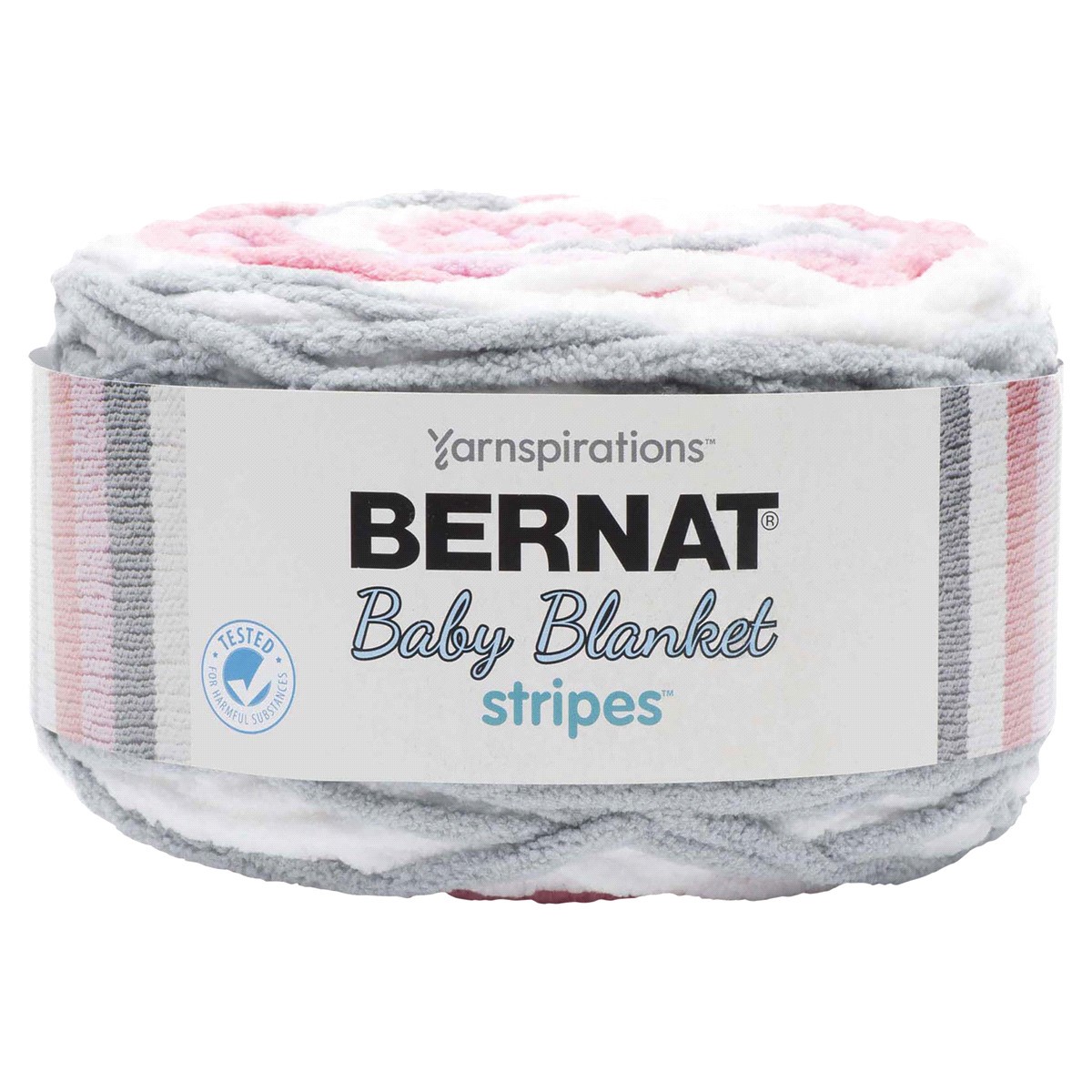 slide 1 of 1, Bernat Baby Blanket Stripes Yarn, Ballerina, 220 yds, 10.5 oz