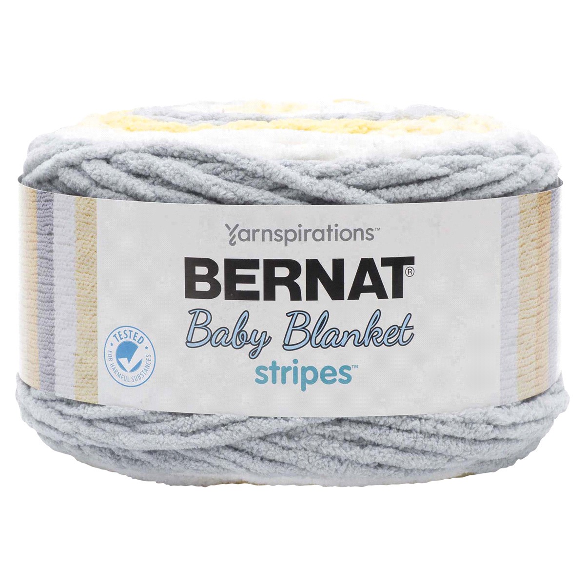 slide 1 of 1, Bernat Baby Blanket Stripes Yarn, Sunshine, 220 yds, 10.5 oz