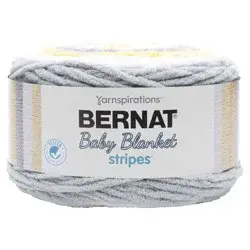 Bernat Baby Blanket Stripes Yarn, Sunshine, 220 yds