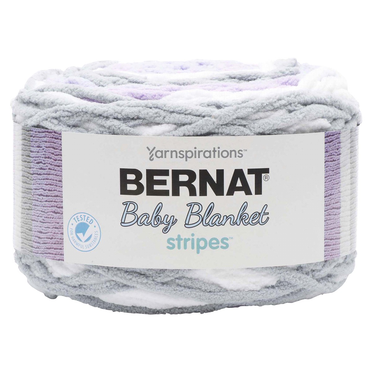 slide 1 of 1, Bernat Baby Blanket Stripes Yarn, Violets 220 yds, 10.5 oz