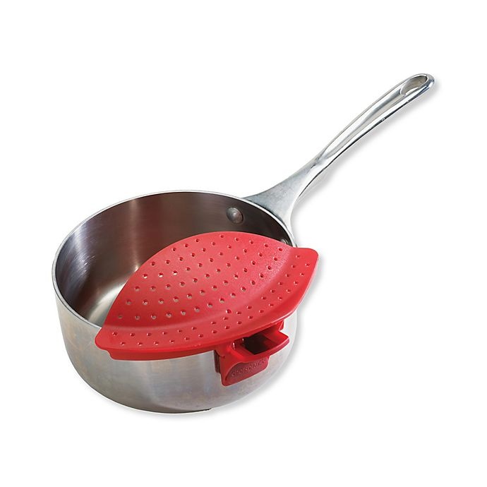 slide 1 of 1, Chef's Planet Chefs Planet Clip & Drain Red, 1 ct