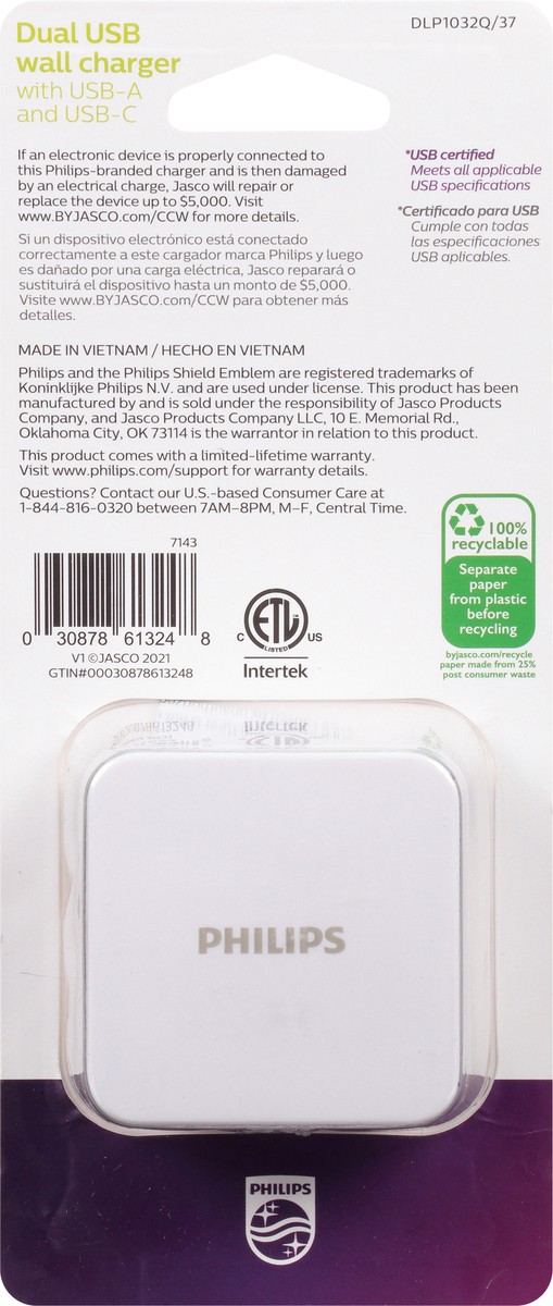 slide 4 of 9, Philips Usb 3-Port Charger, 1 ct