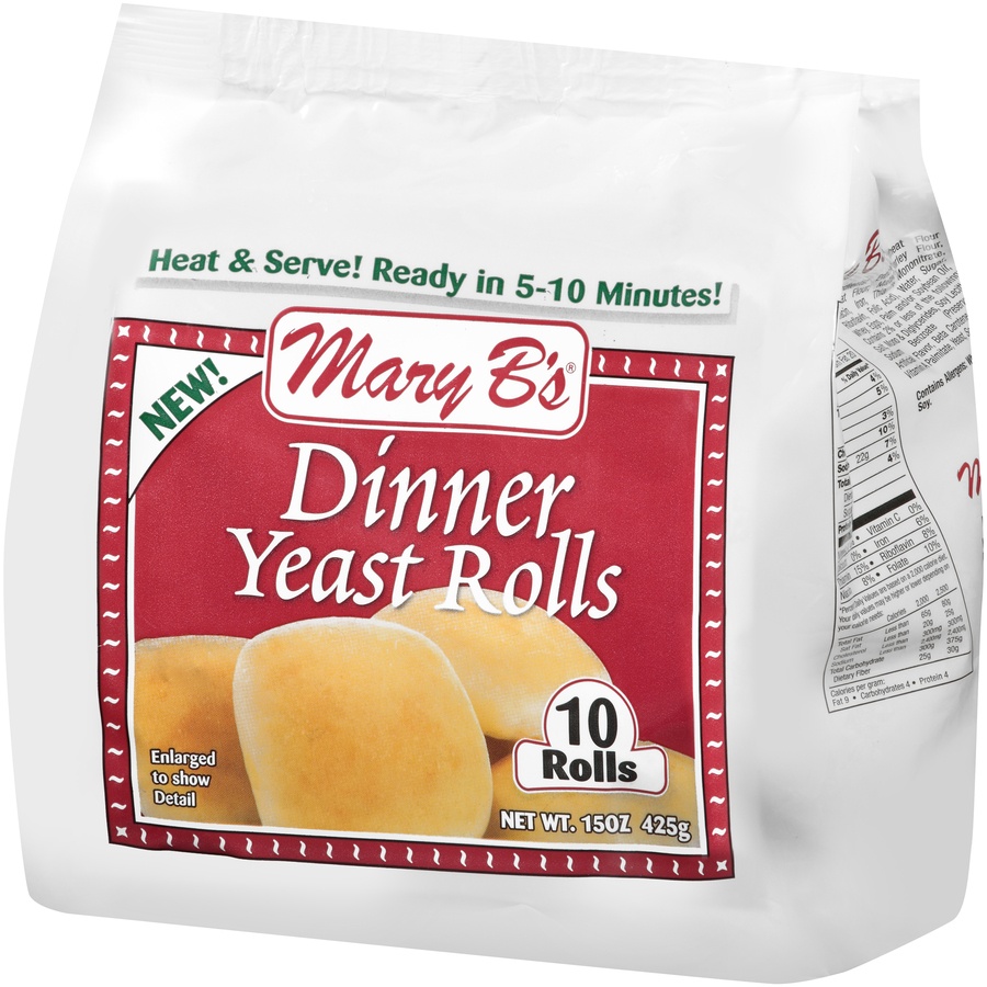 slide 3 of 3, Mary B's Dinner Yeast Rolls, 10 ct; 15 oz