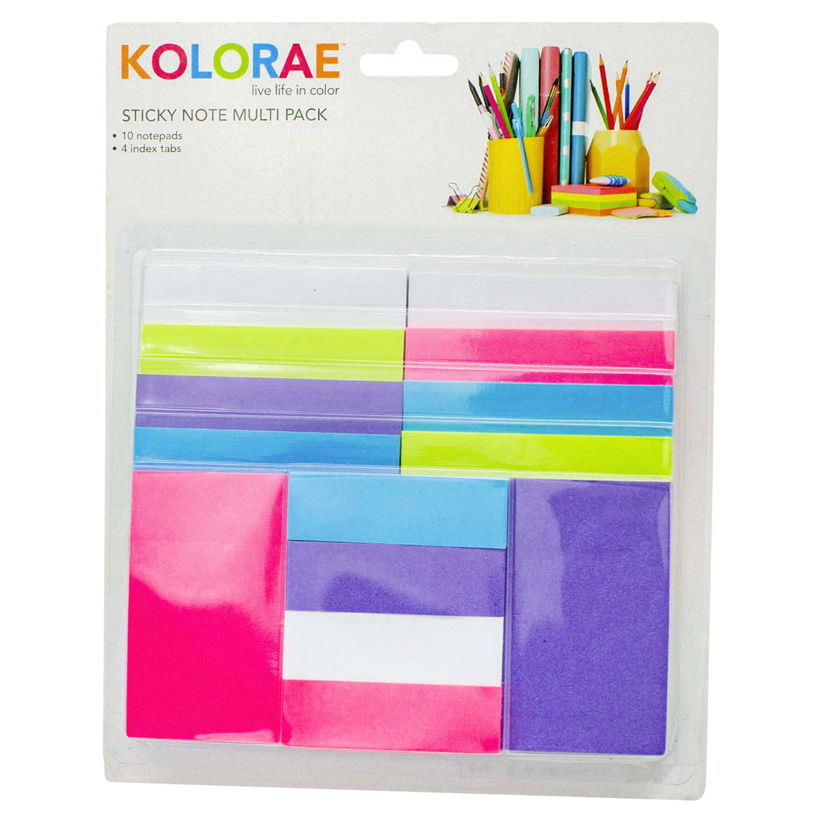 slide 1 of 9, Kolorae Sticky Note, Multi Pack, 14 ct