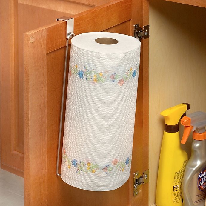 slide 1 of 1, Spectrum Over the Cabinet Door Vertical Paper Towel Holder, 1 ct