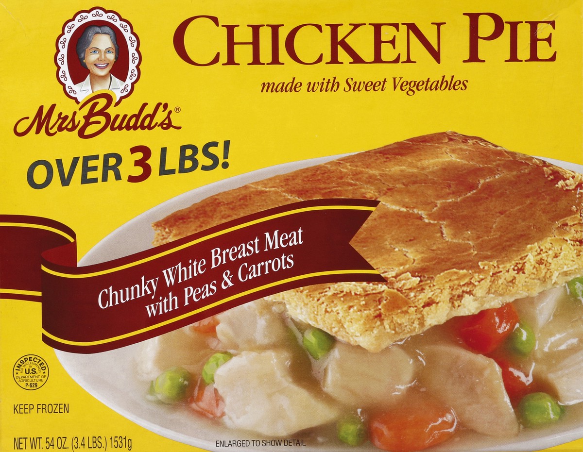 slide 3 of 4, Mrs. Budd's Chicken Pie 54 oz, 54 oz