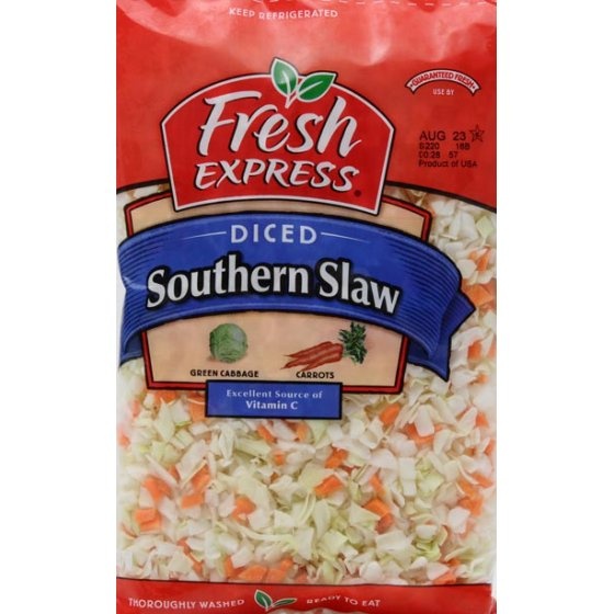 slide 1 of 1, Fresh Express Chopped Green Cabbage & Carrots Southern Slaw, 14 oz