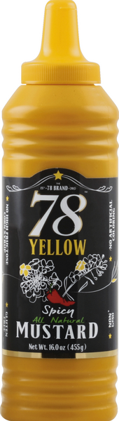 slide 1 of 1, 78 Brand Yellow Spicy All Natural Mustard, 16 oz