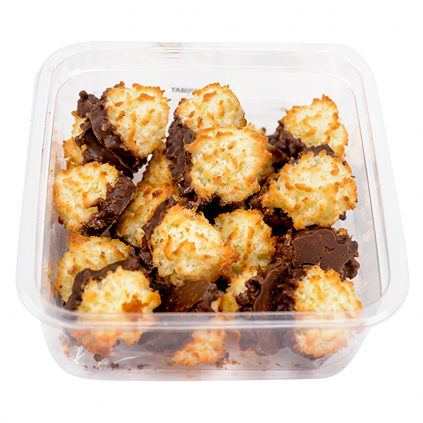 slide 1 of 1, L&B Mini Chocolate Dipped Coconut Macaroons, 10 oz