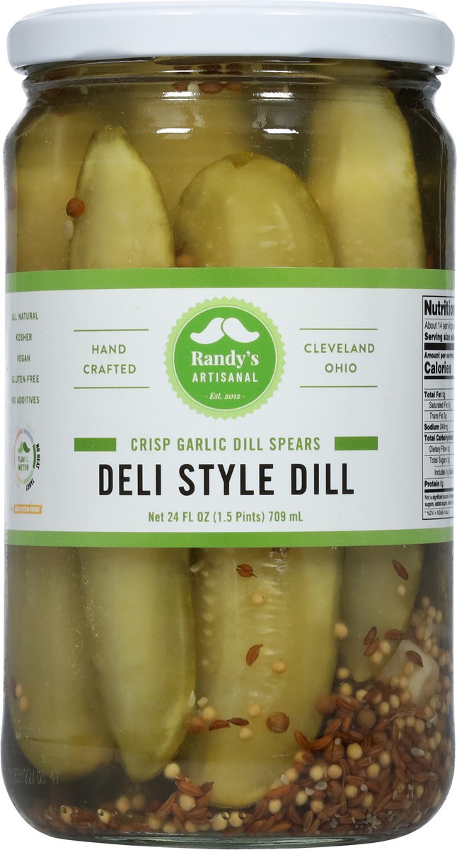 slide 6 of 9, Randy's Pickles Deli Style Dill Pickle Spears, 24 oz
