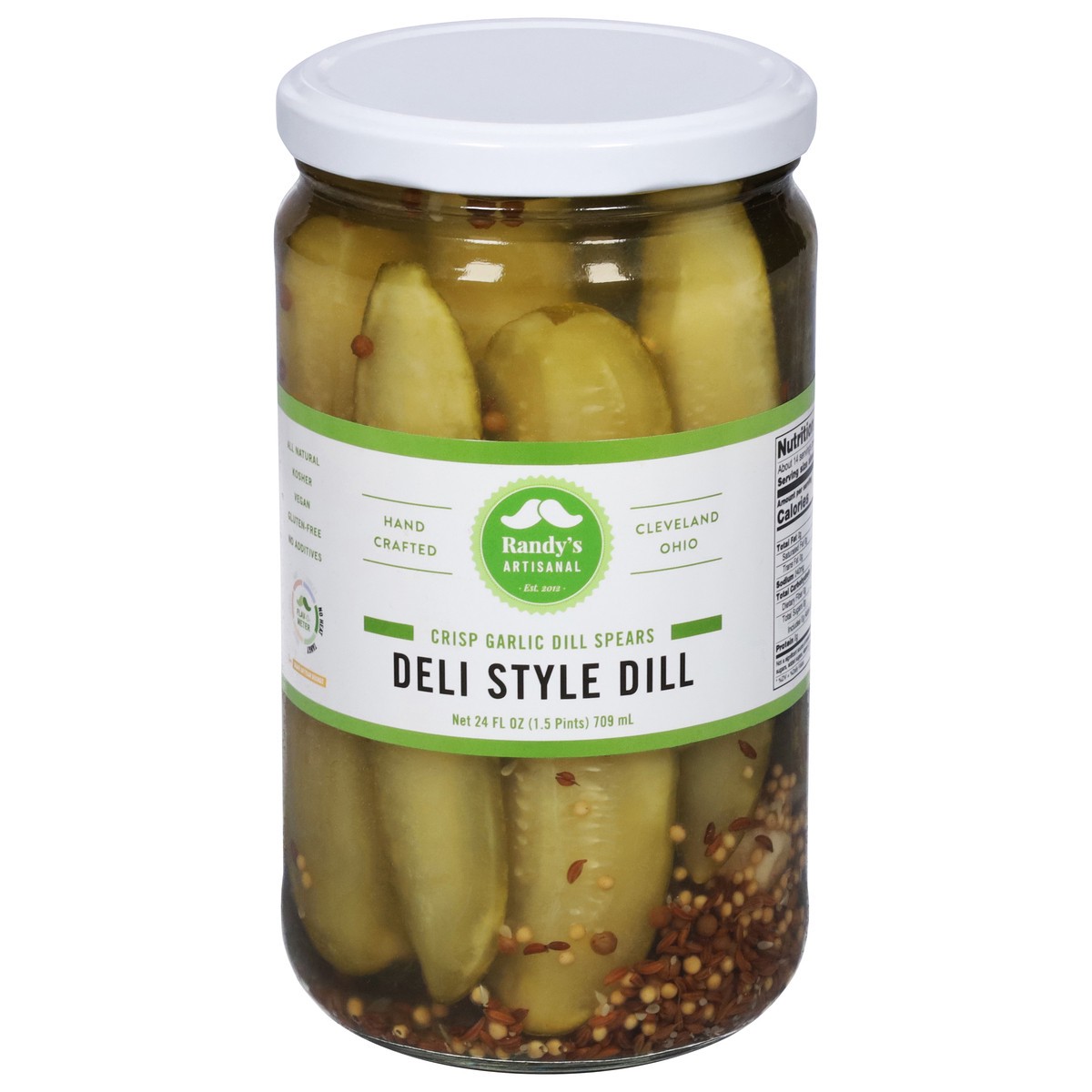 slide 1 of 9, Randy's Pickles Deli Style Dill Pickle Spears, 24 oz