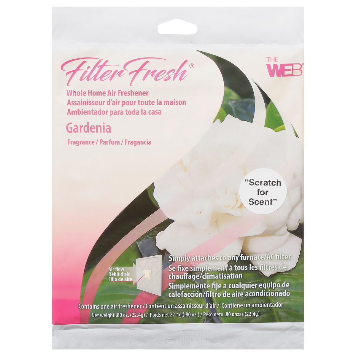 slide 1 of 9, Filter Fresh The Web Whole Home Gardenia Air Freshener 0.80 oz, 0.8 oz
