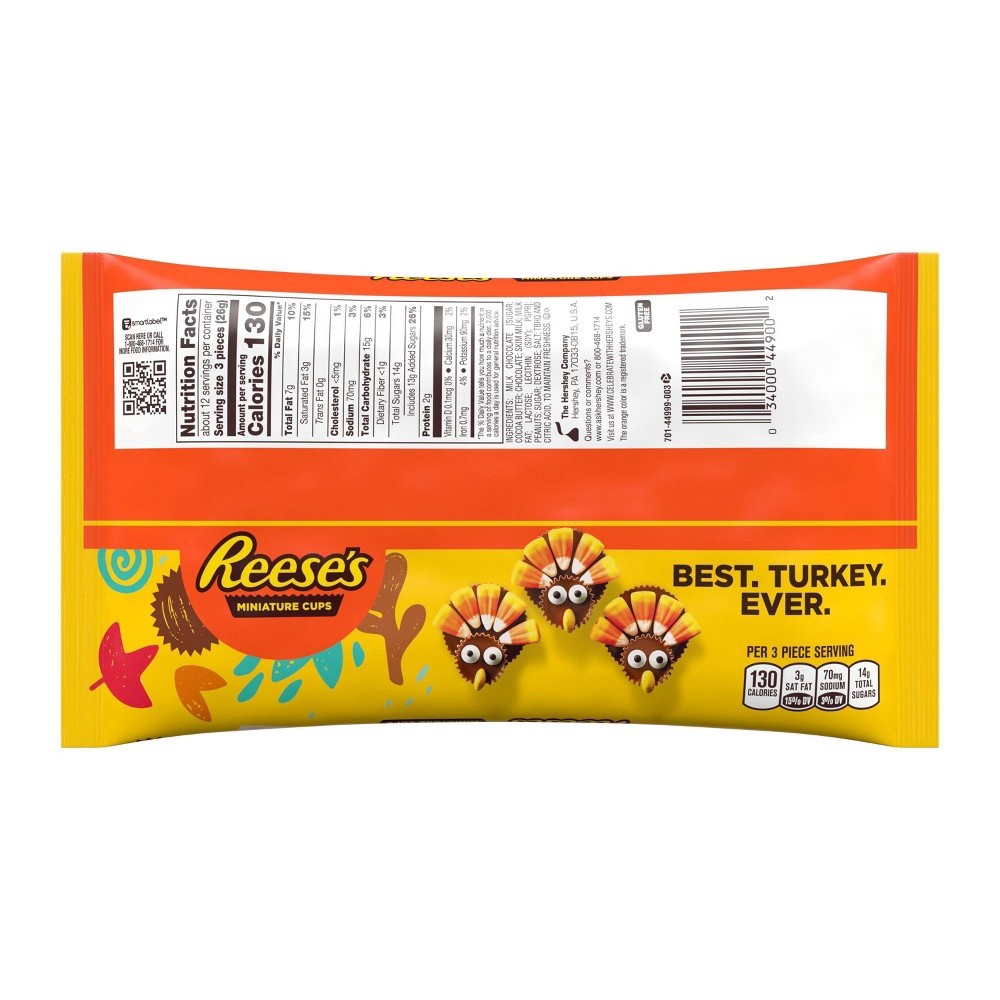 slide 3 of 6, Reese's Miniatures Fall Harvest Halloween Peanut Butter Cups, 11 oz