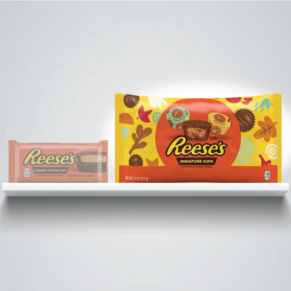 slide 5 of 6, Reese's Miniatures Fall Harvest Halloween Peanut Butter Cups, 11 oz