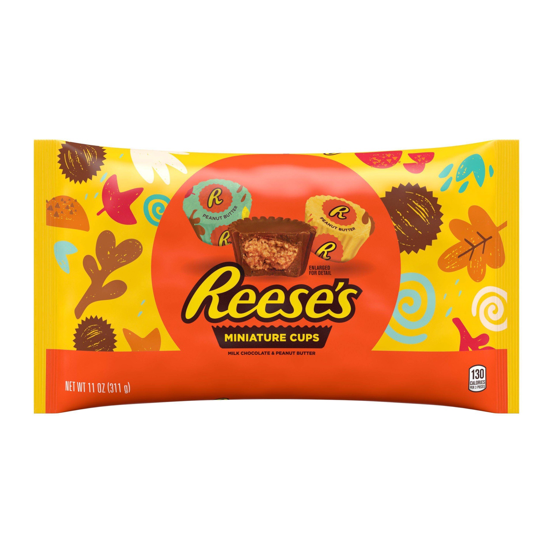 slide 1 of 6, Reese's Miniatures Fall Harvest Halloween Peanut Butter Cups, 11 oz