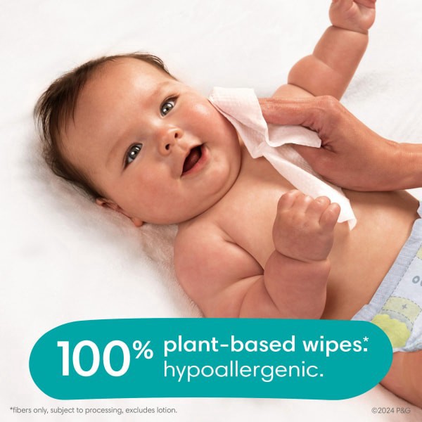 slide 22 of 29, Pampers Free & Gentle 100% Plant-Based Fragrance Free Baby Wipes, 1 ct