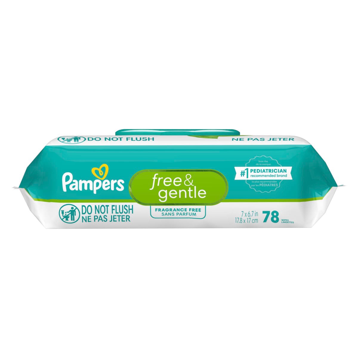 slide 8 of 29, Pampers Free & Gentle 100% Plant-Based Fragrance Free Baby Wipes, 1 ct