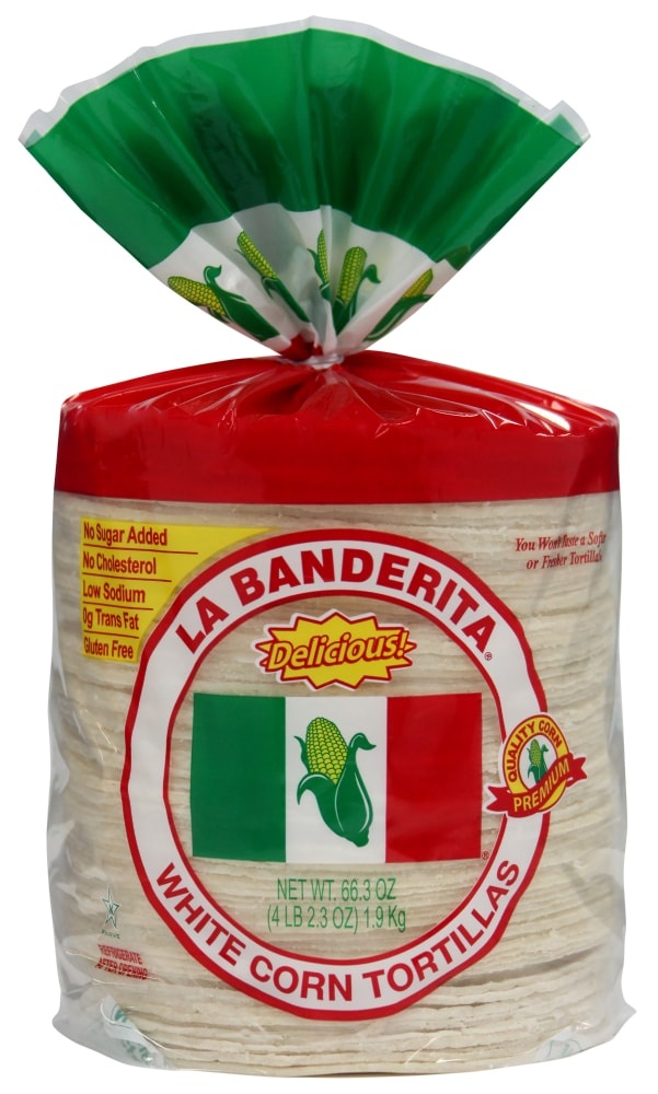 slide 1 of 1, La Banderita White Corn Tortillas, 80 ct / 66.3 oz