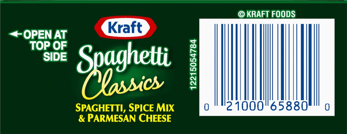 slide 14 of 14, Kraft Spaghetti Classics Tangy Italian Spaghetti, Spices, & Parmesean Cheese Meal Mix, 8 oz Box, 8 oz