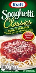 Kraft Spaghetti Classics Tangy Italian Spaghetti, Spices, & Parmesan Cheese Meal Mix, 8 oz Box
