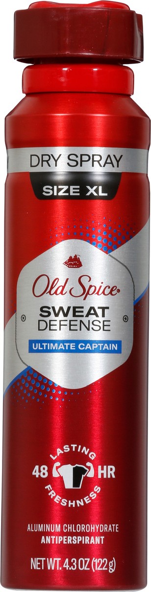 slide 6 of 9, Old Spice Sweat Defense Dry Spray Ultimate Captain Antiperspirant Size XL 4.3 oz, 4.3 oz