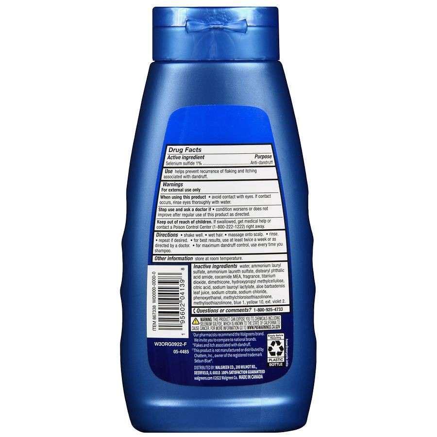 slide 3 of 5, Walgreens Selenium Sulfide Maximum Strength Dandruff Shampoo, 11 fl oz