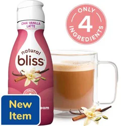 natural bliss Chai Vanilla Latte Flavored Creamer Gluten Free Creamer Iced Hot Coffee