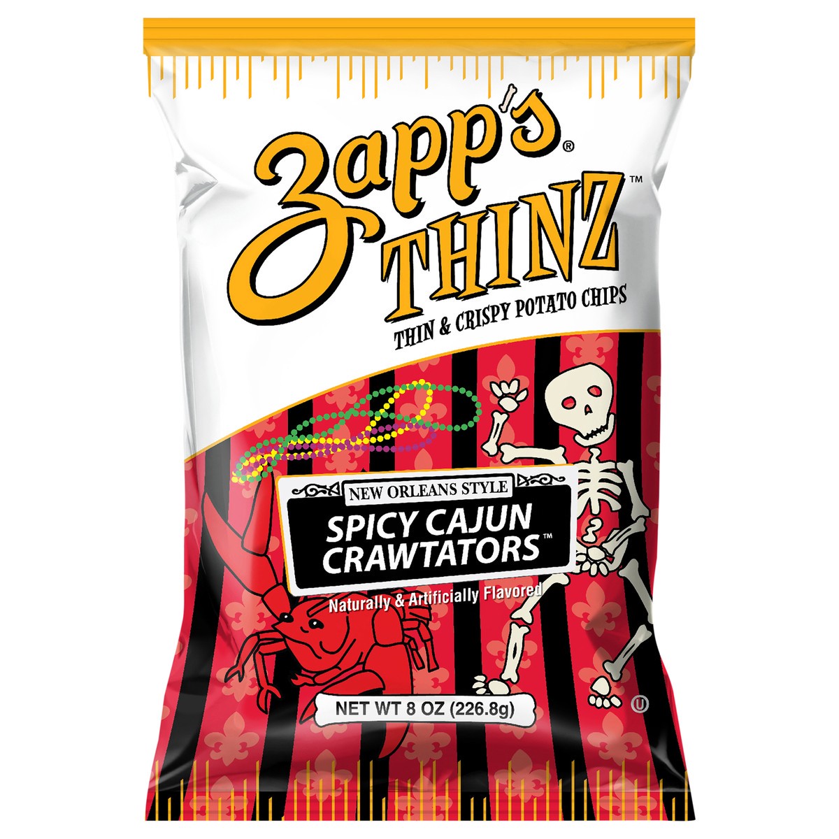 slide 1 of 7, Zapp's 8 oz Zapp's Thinz New Orleans Style Spicy Cajun Crawtator Potato Chips, 8 oz