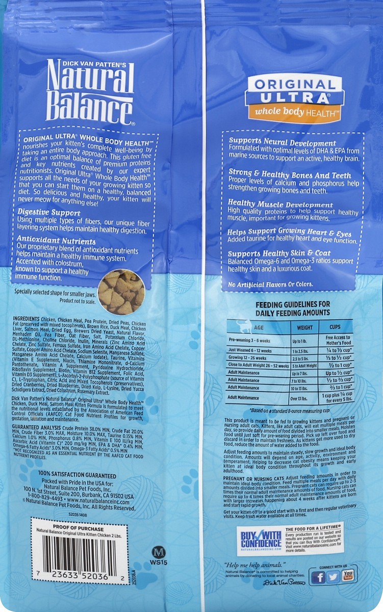 slide 3 of 8, Natural Balance Cat Food 2 lb, 2 lb