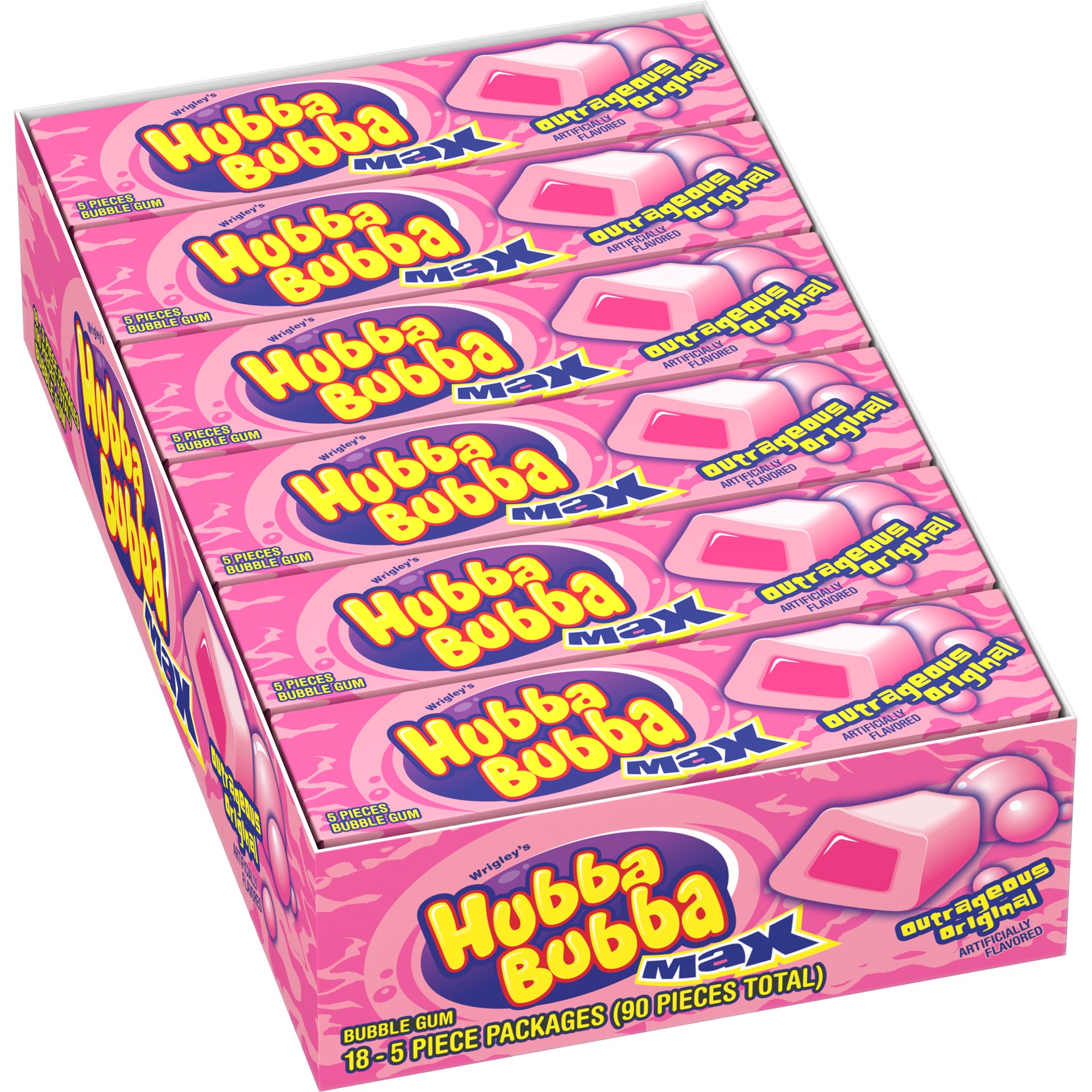 slide 1 of 7, Hubba Bubba Max Bubble Gum, 18 ct