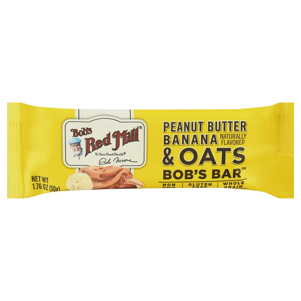 slide 1 of 7, Bob's Red Mill Peanut Butter Banana & Oats Bar 1.76 oz Wrapper, 1.76 oz