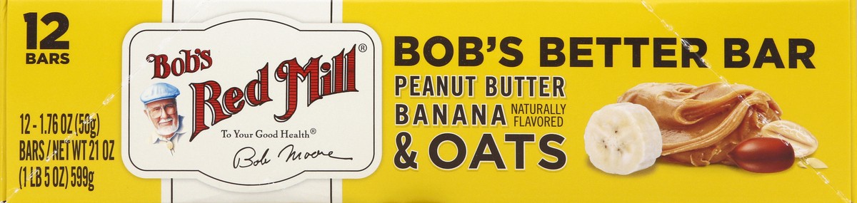 slide 2 of 7, Bob's Red Mill Peanut Butter Banana & Oats Bar 1.76 oz Wrapper, 1.76 oz