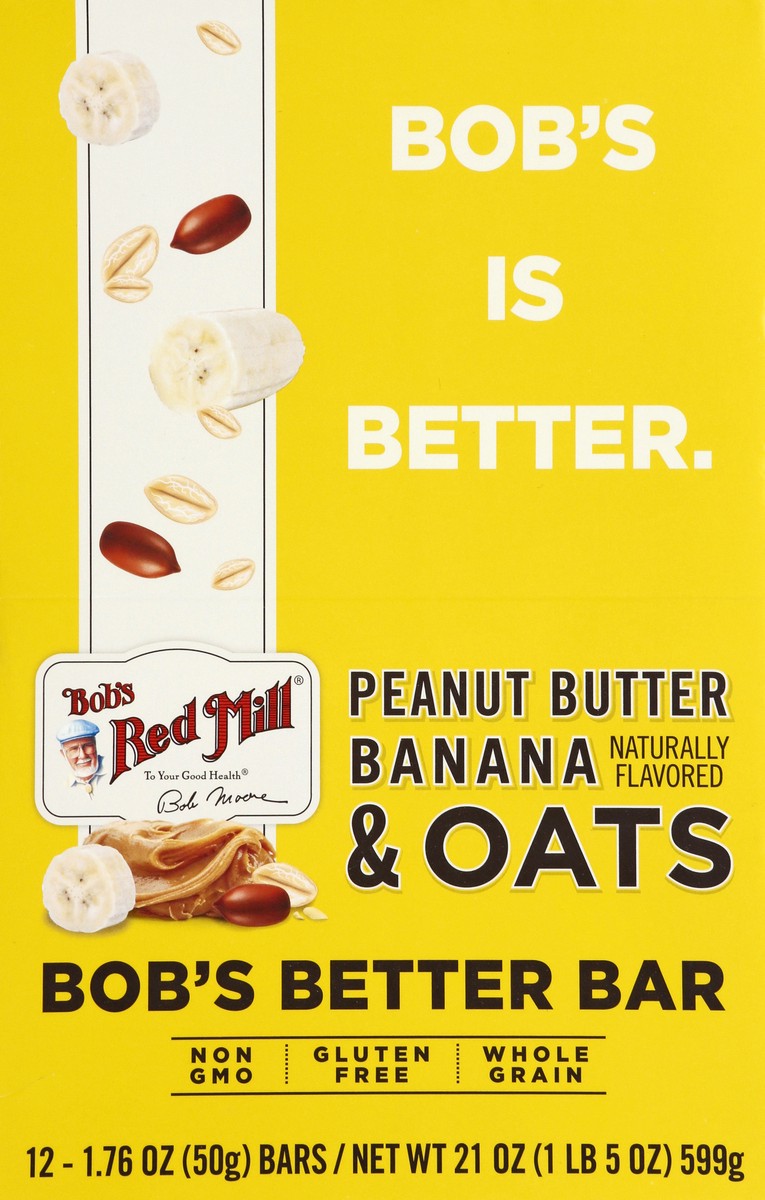 slide 4 of 7, Bob's Red Mill Peanut Butter Banana & Oats Bar 1.76 oz Wrapper, 1.76 oz