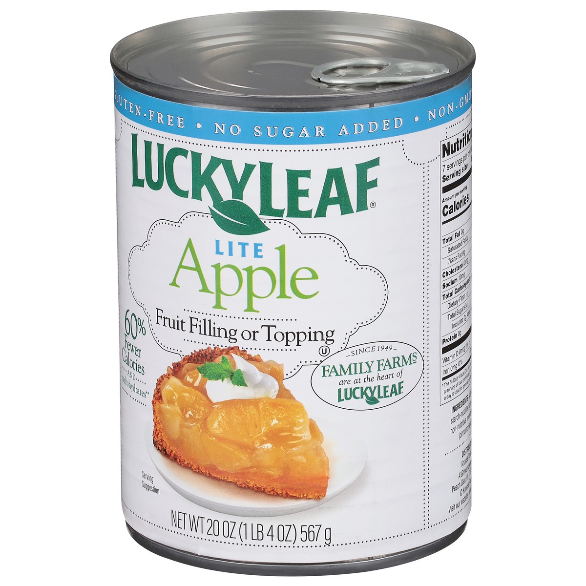 slide 8 of 9, Lucky Leaf Lite Apple Fruit Filling 20 oz., 20 oz