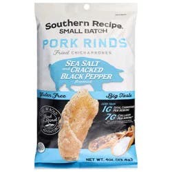 Southern Recipe Sea Salt and Cracked Black Pepper Flavored Pork Rinds 4 oz