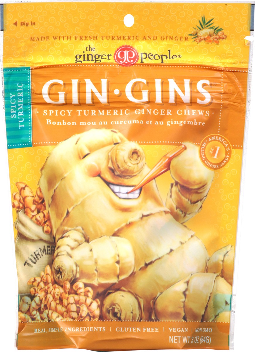 slide 1 of 14, Ginger People Turmeric Ginger Chews Candy, 3 oz